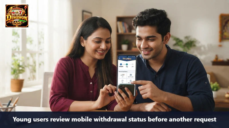 Young users review mobile withdrawal status before another request